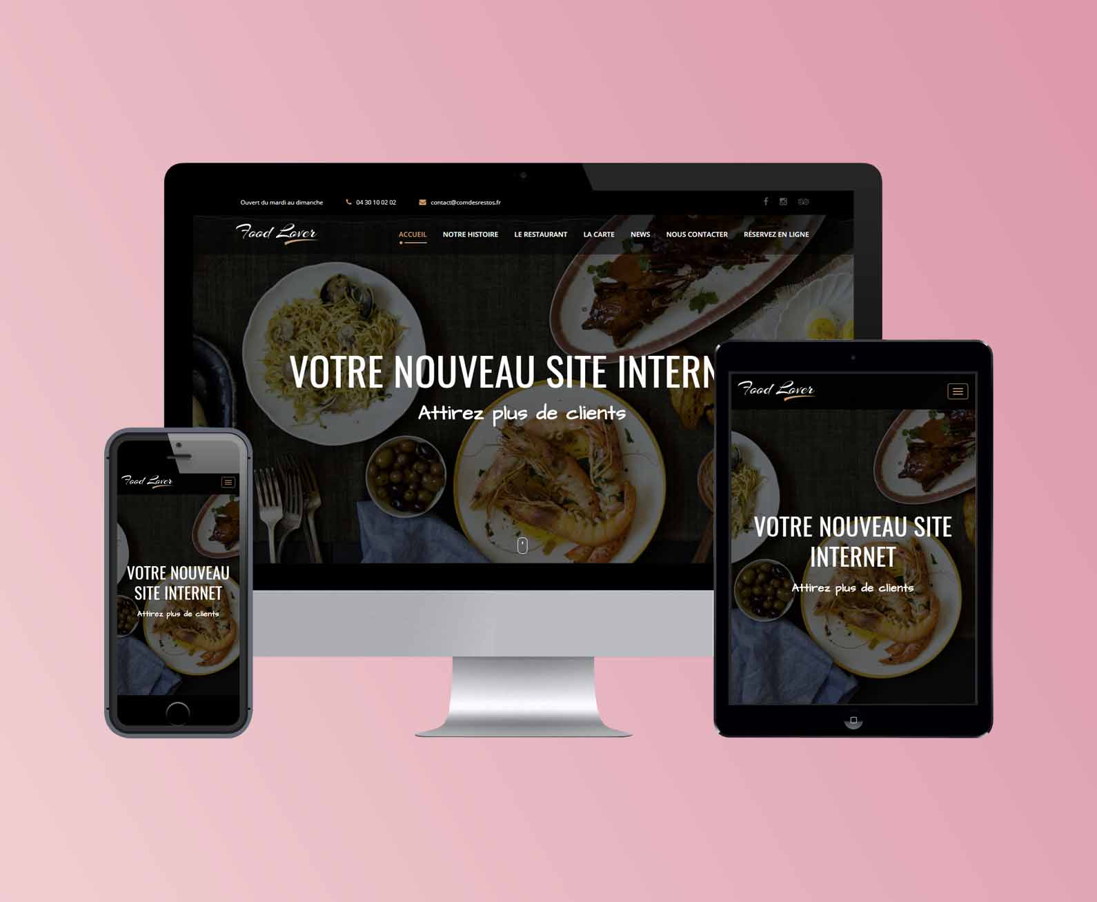 Création de site internet pour restaurant